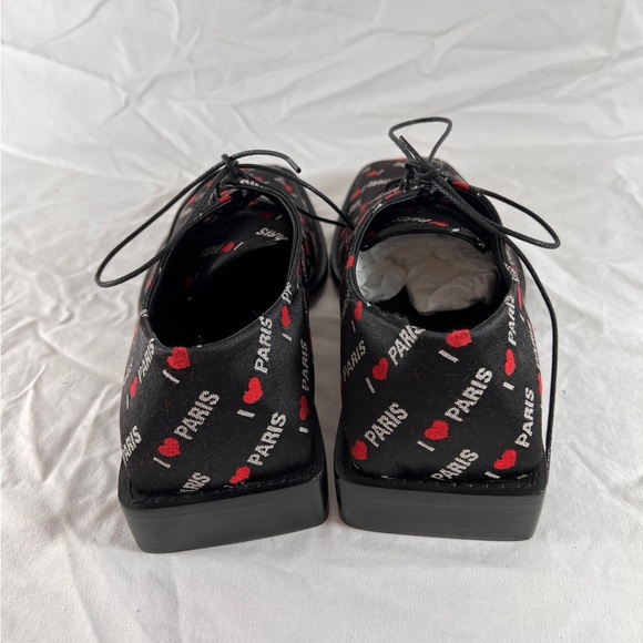 BALENCIAGA I Love Paris Men's Black Canvas Laces Up Marked as 42 9US - Picture 7 of 14